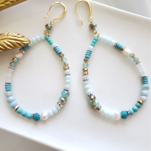 New! FP Avril Stone Dangle Earrings - Picture 11 of 16